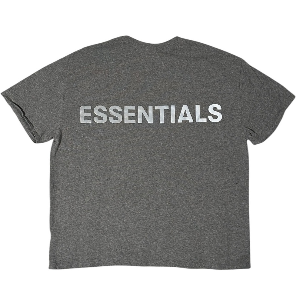 Fear of God Essentials 3m Logo Reflective Boxy Tee T-Shirt in Gray Large